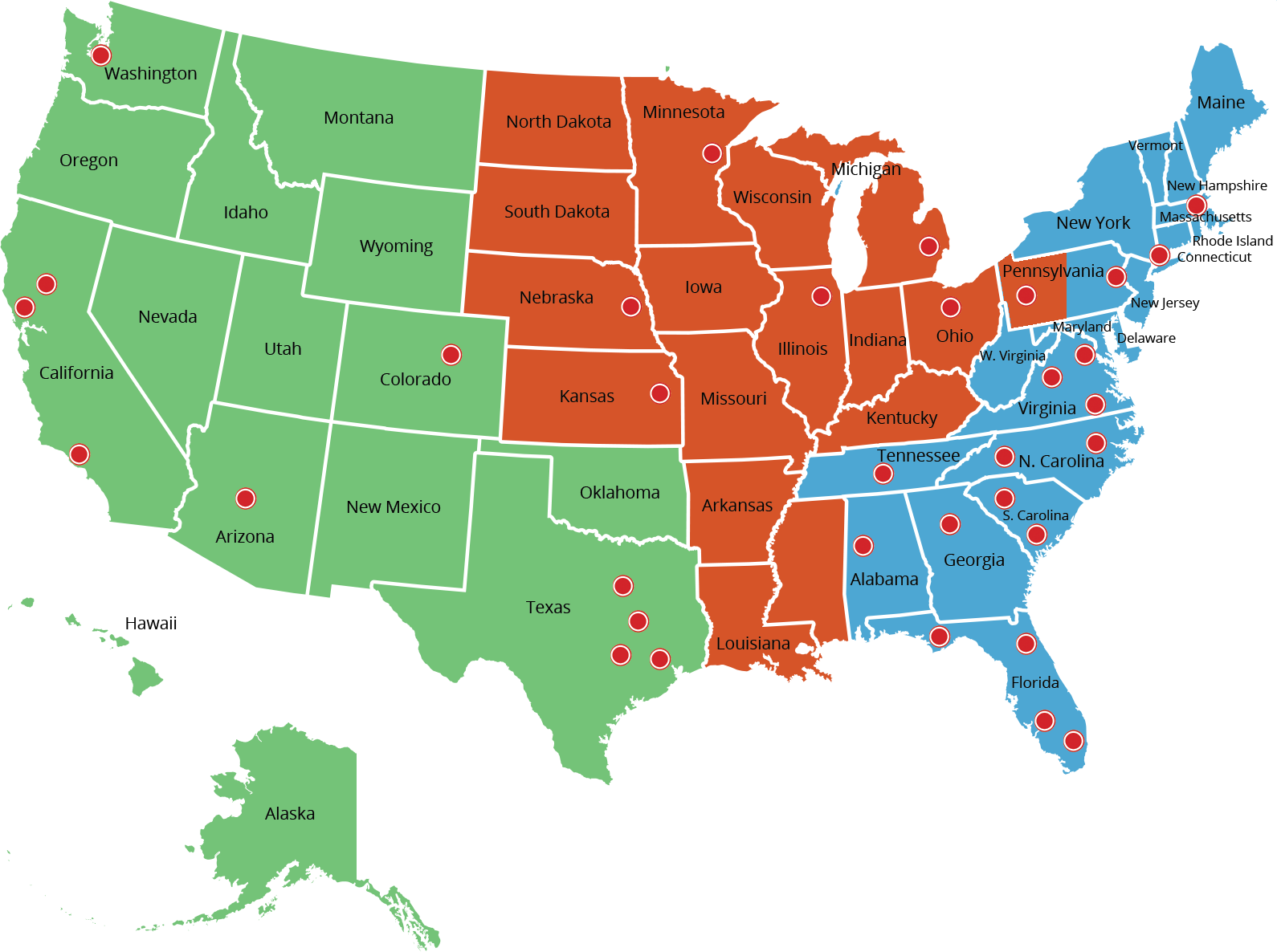 2018 AV Branch Map